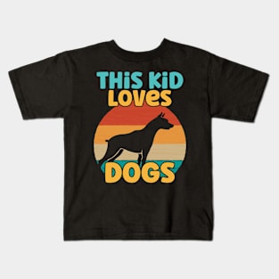 Kids This Kid Loves Dogs - Dog lover print Kids T-Shirt
